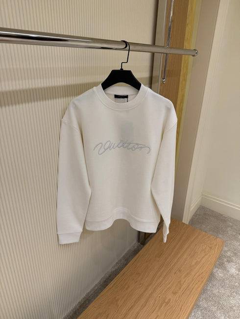 Louis Vuitton Sweat brodé en coton – Milky White