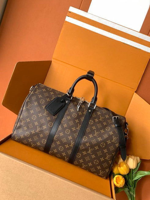 Sac Louis Vuitton Keepall Bandoulière 45 – Monogram Macassar