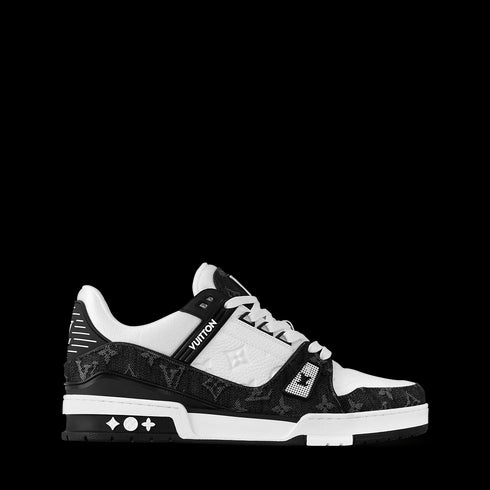 Sneaker LV Trainer – Noir & Denim Monogram - Opulenza Paris