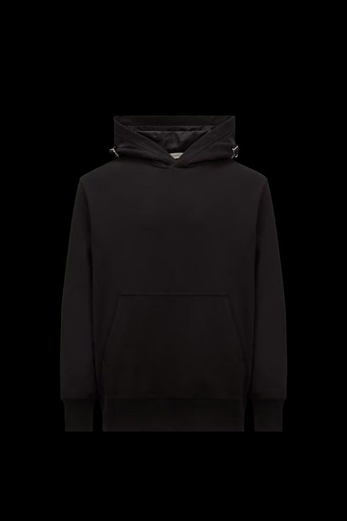 MONCLER - Moncler Sweat Noir à Capuche Réglable en Coton - Hanorio