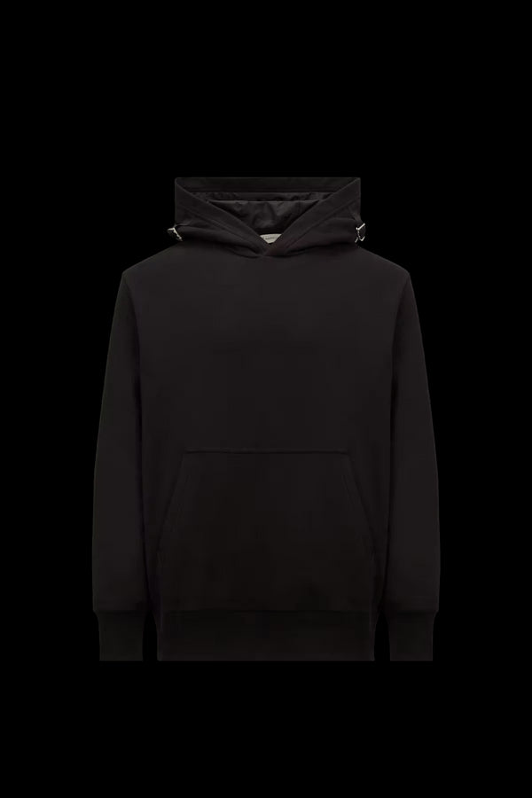 MONCLER - Moncler Sweat Noir à Capuche Réglable en Coton - Hanorio