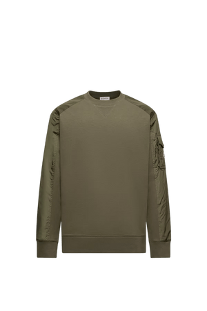 MONCLER - Moncler Sweat Vert en Coton Mélangé - Hanorio