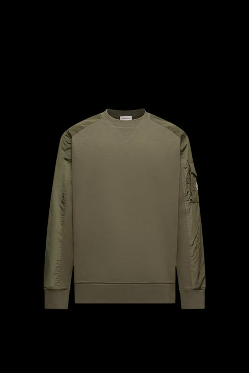 MONCLER - Moncler Sweat Vert en Coton Mélangé - Hanorio