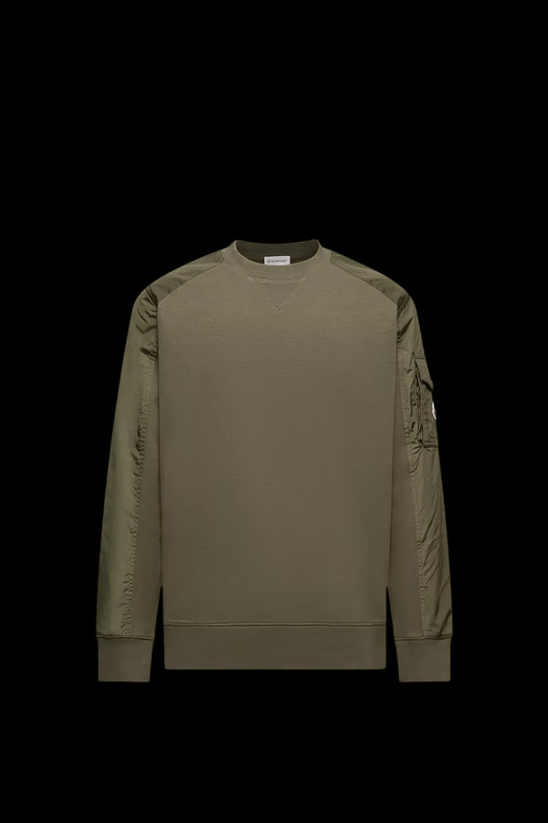 MONCLER - Moncler Sweat Vert en Coton Mélangé - Hanorio