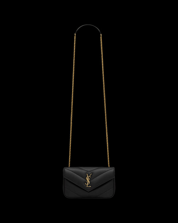 YSL - Sac Loulou Mini En Cuir D'agneau Noir - Hanorio