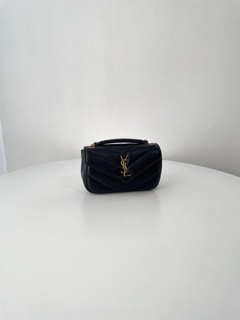 YSL - Sac Loulou Mini En Cuir D'agneau Noir - Hanorio