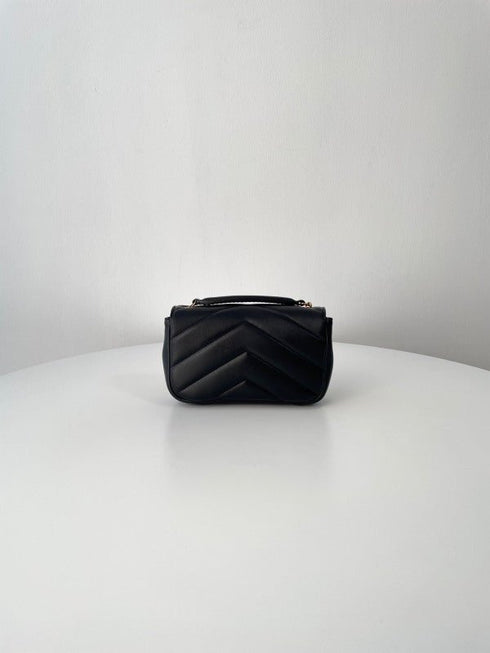 YSL - Sac Loulou Mini En Cuir D'agneau Noir - Hanorio
