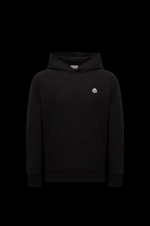 Sweat à capuche Moncler – Coton noir & empiècement logo