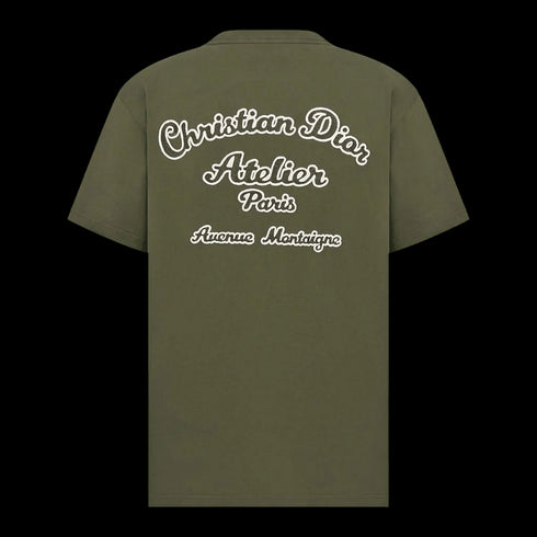 DIOR - T-shirt Dior “Christian Dior Atelier” Relaxed Fit Khaki - Hanorio
