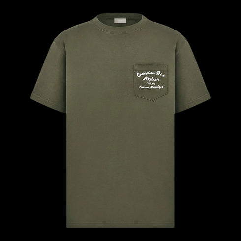 DIOR - T-shirt Dior “Christian Dior Atelier” Relaxed Fit Khaki - Hanorio